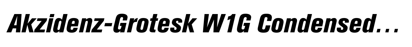 Akzidenz-Grotesk W1G Condensed Black Italic